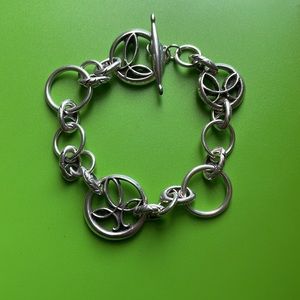 [Ann King] Vintage Sterling Silver Toggle Bracelet